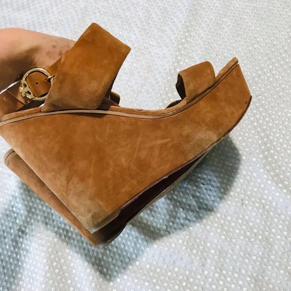 Tory Burch suede wedges